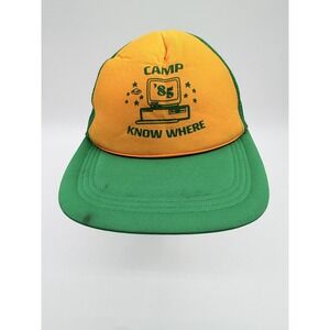 Stranger Things Hat Cap Snap Back Trucker Camp Know Where '85 One Size Green